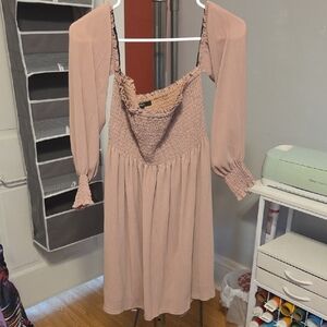 Forever 21 Blush Long Sleeve Dress